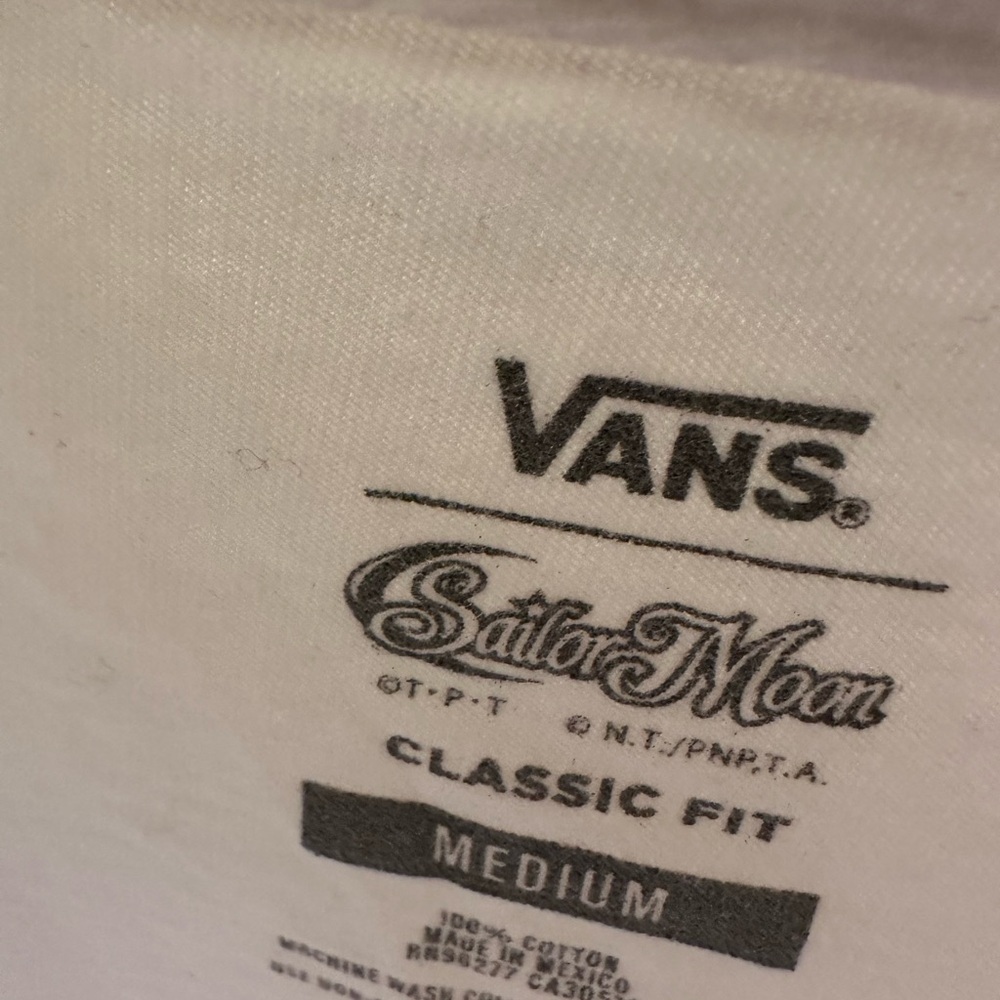 Vans x Sailor Moon Pretty Guardian Graphic T-Shirt Tee Top White Sz M - Picture 5 of 6